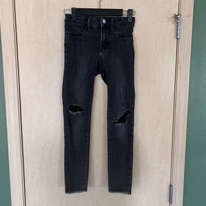 Old Navy Rockstar 360° Stretch Ripped Frayed-Hem Jeggings - Girls